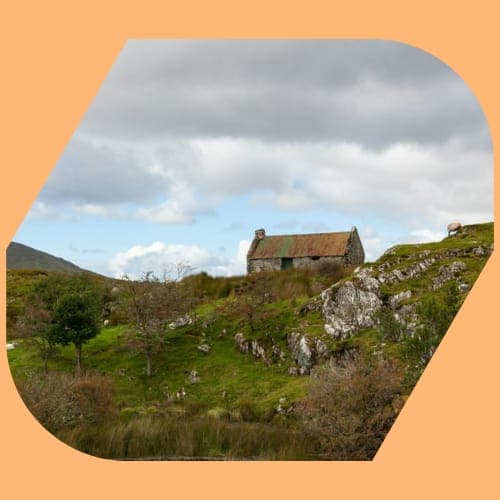 A stone cottage on an Irish hillside — the kind of property DantX brings back to life